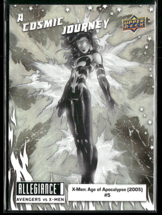 2023 Upper Deck Marvel Allegiance Avengers Vs X-Men A Cosmic Journey Card PJ9 Iron Fist (1975) #15 A Cosmic Journey Black & White Set