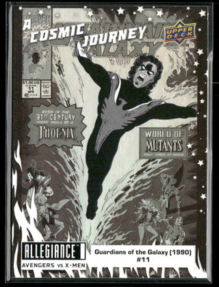 2023 Upper Deck Marvel Allegiance Avengers Vs X-Men A Cosmic Journey Card PJ9 Iron Fist (1975) #15 A Cosmic Journey Black & White Set