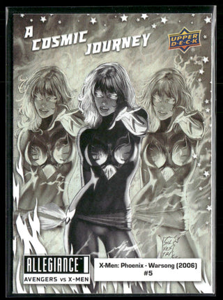 2023 Upper Deck Marvel Allegiance Avengers Vs X-Men A Cosmic Journey Card PJ9 Iron Fist (1975) #15 A Cosmic Journey Black & White Set