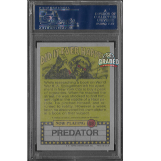 1988 Topps Fright Flicks Card 88 I've Got A Bone To Pick With You!  (Predator) PSA 10