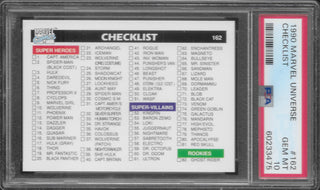 1990 Marvel Universe Card 162 Checklist PSA 10