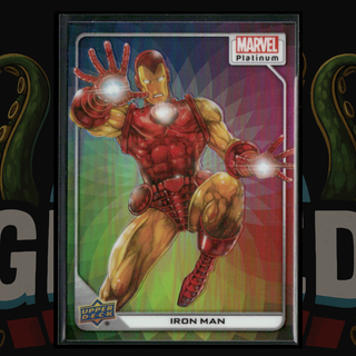 2023 UD Marvel Platinum Card 34 Iron Man Rainbow Color Wheel